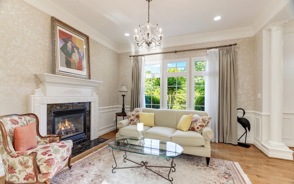 Family room of a McLean, Virginia home